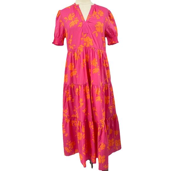 Southern Tide Nadine V-Neck Smocked Cotton Lawn Maxi Dress M NWT $178 Beach - Picture 2 of 16